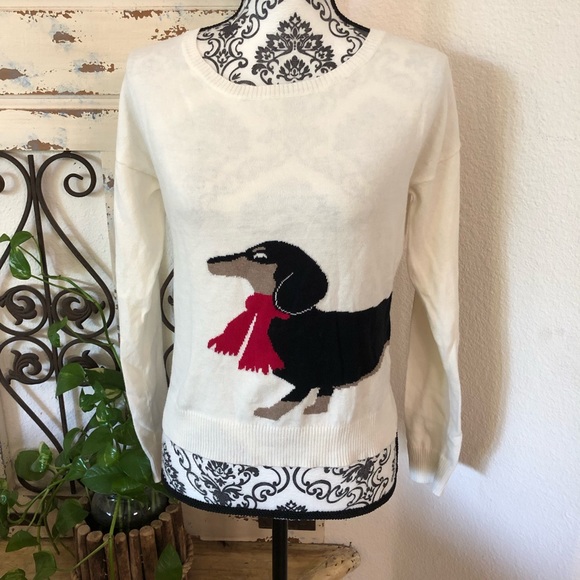 dELiA*s Sweaters - Delia’s dachshund hound cream sweater